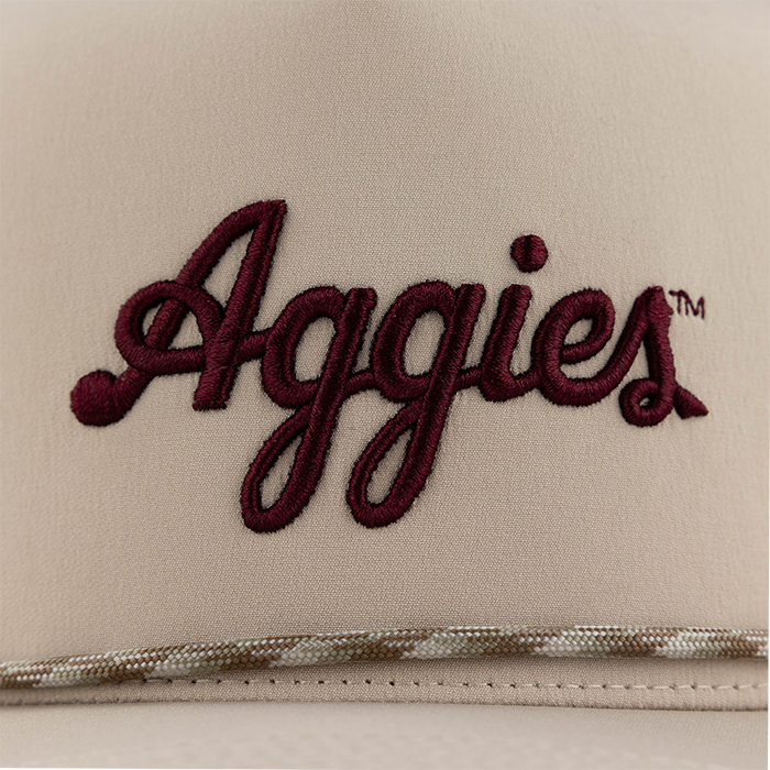 Khaki Script Aggies Hat