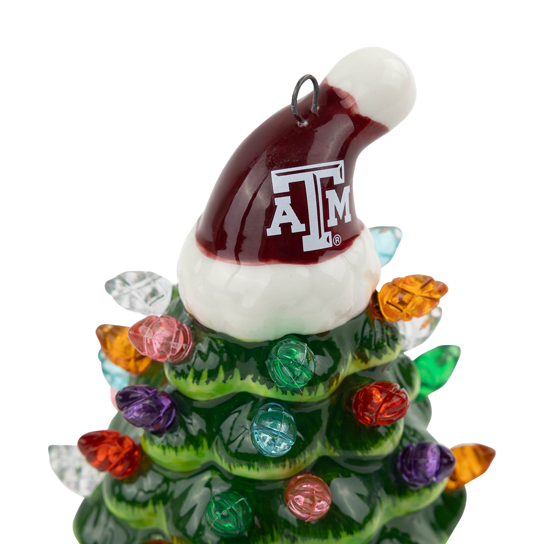 Evergreen 4" ATM Santa Hat Ceramic Tree