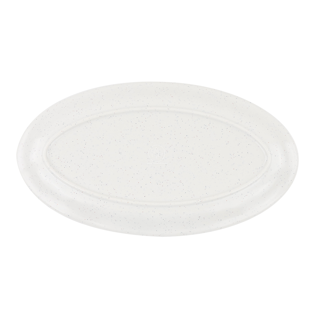 Magnolia Lane Oval Striped Plate