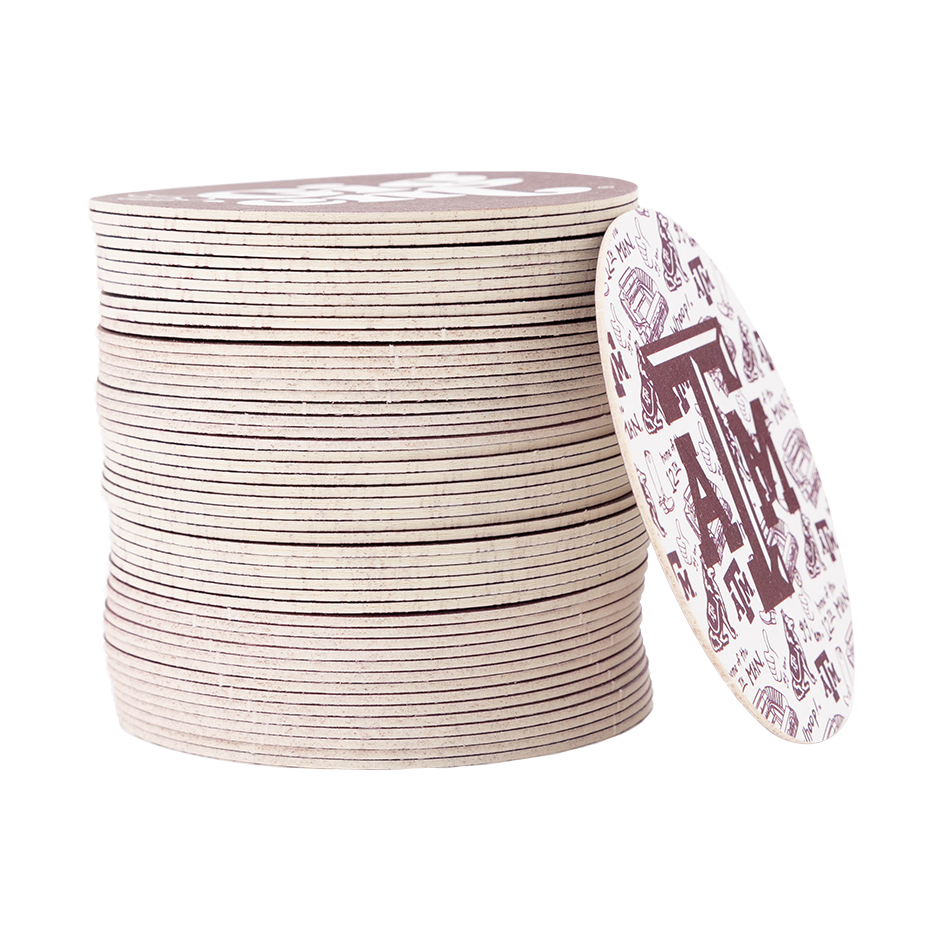 Texas A&M Gig 'Em Set of Coasters