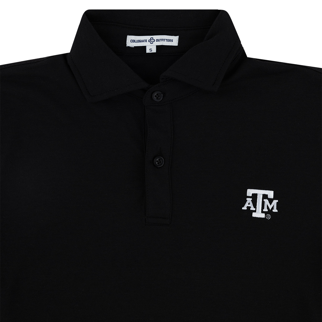 Texas A&M Solid Black Polo