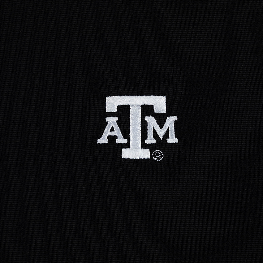 Texas A&M Solid Black Polo