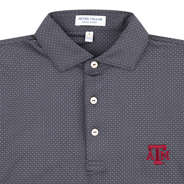 Texas A&M Peter Millar Iron Tesseract Peformance Jersey Polo