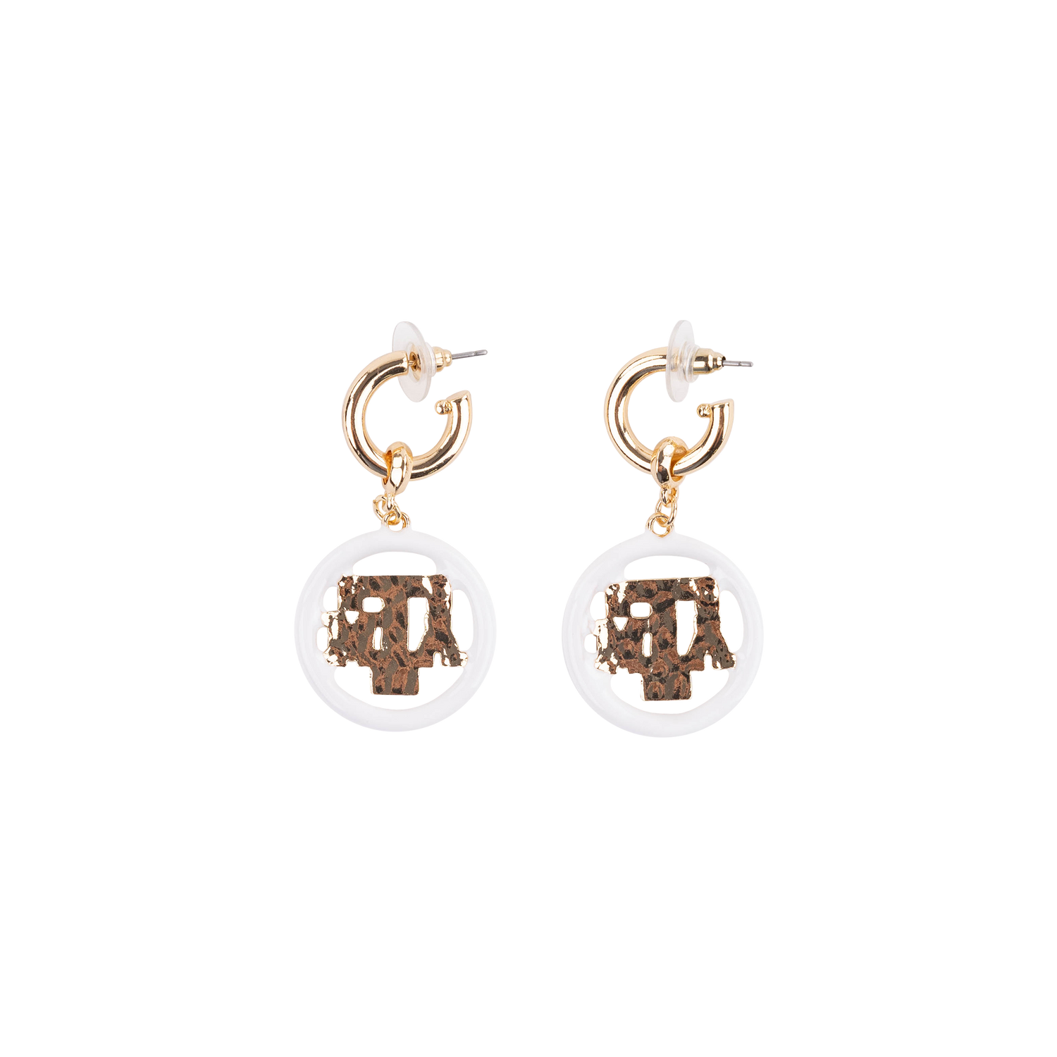Texas A&M Medallion Drop Hoop Earrings