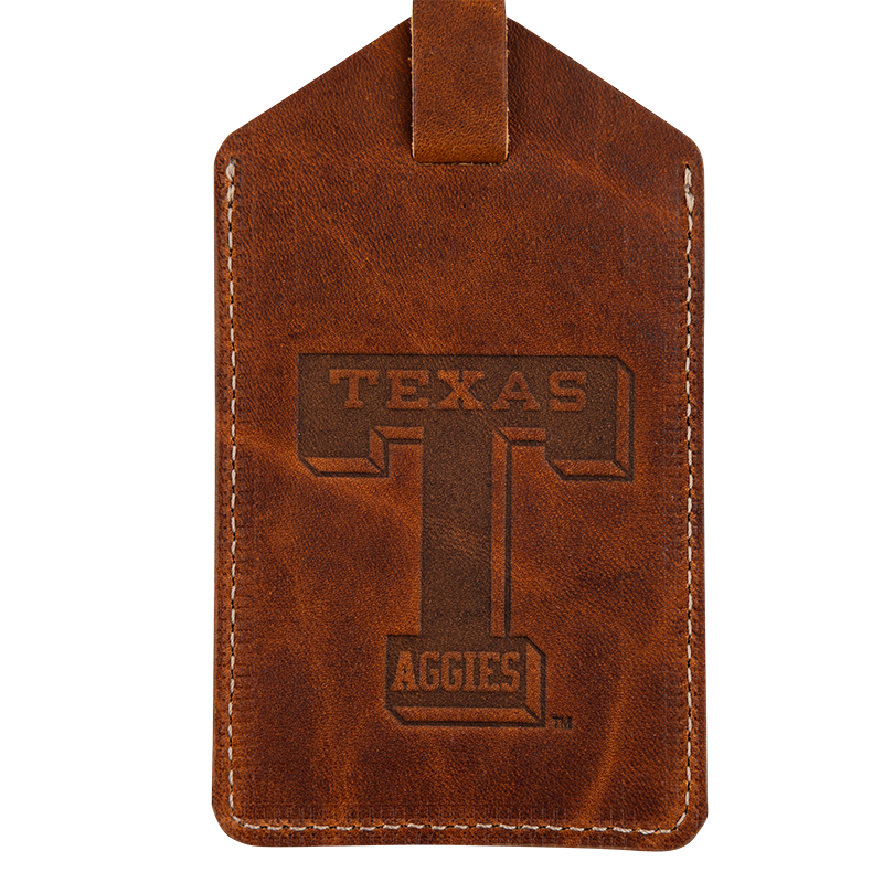 Texas Aggies Heritage Gear Leather Bag Tag