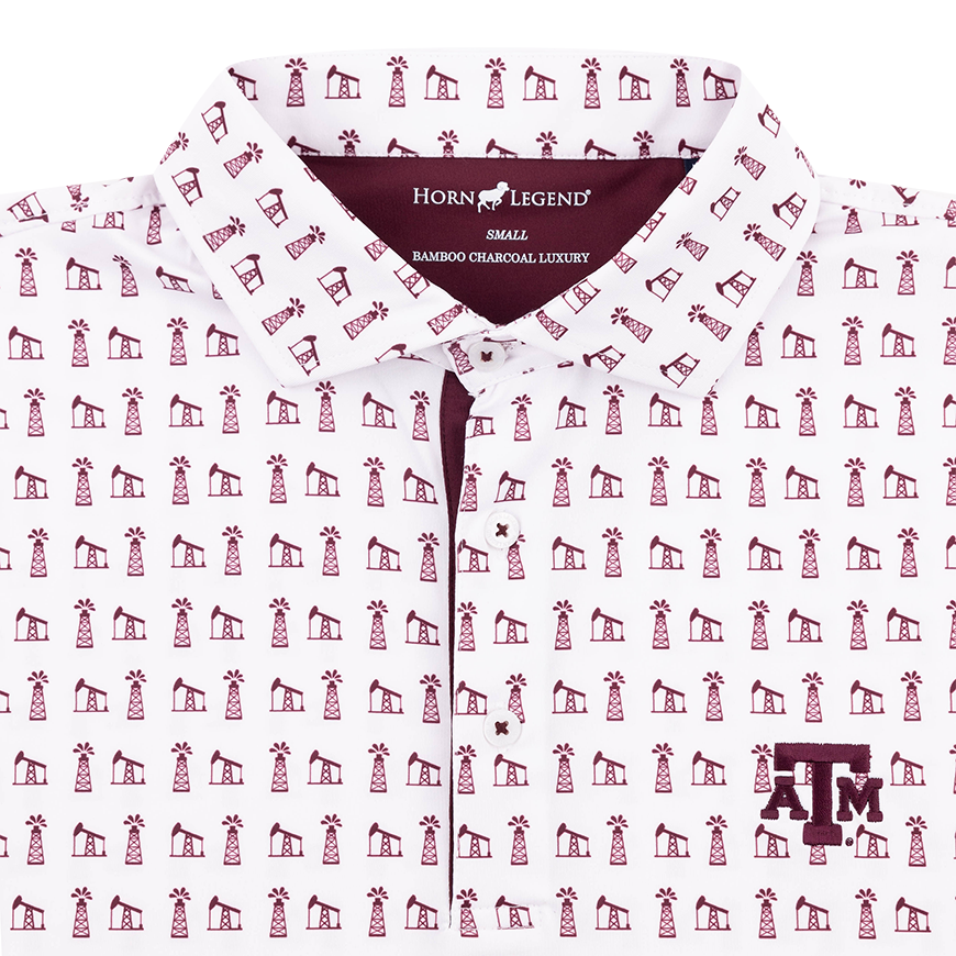 Texas A&M Horn Legend Oil Drillers Polo