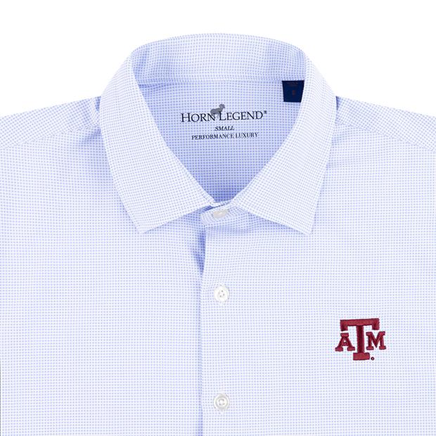 Texas A&M Horn Legend Textured Button Down