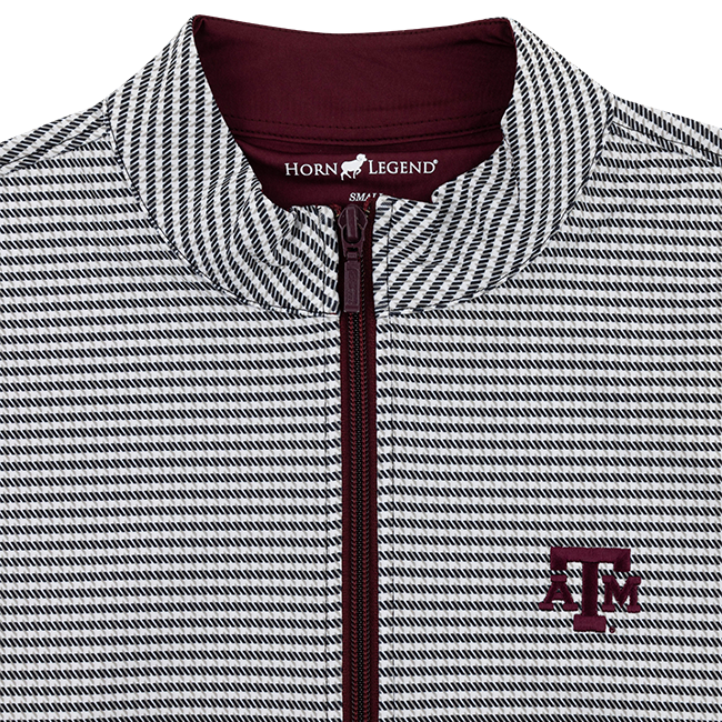 Texas A&M Horn Legend Women's Houndstooth Pattern 1/4 Zip