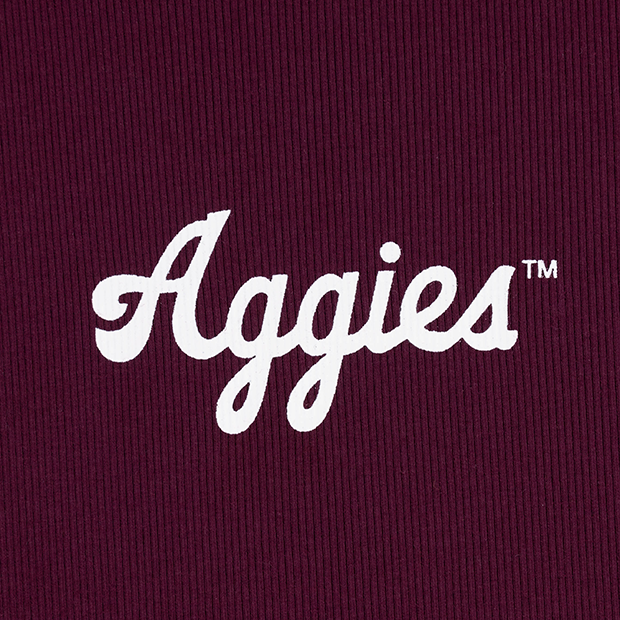 Aggies Hype & Vice Cropped Script Aggies Tee