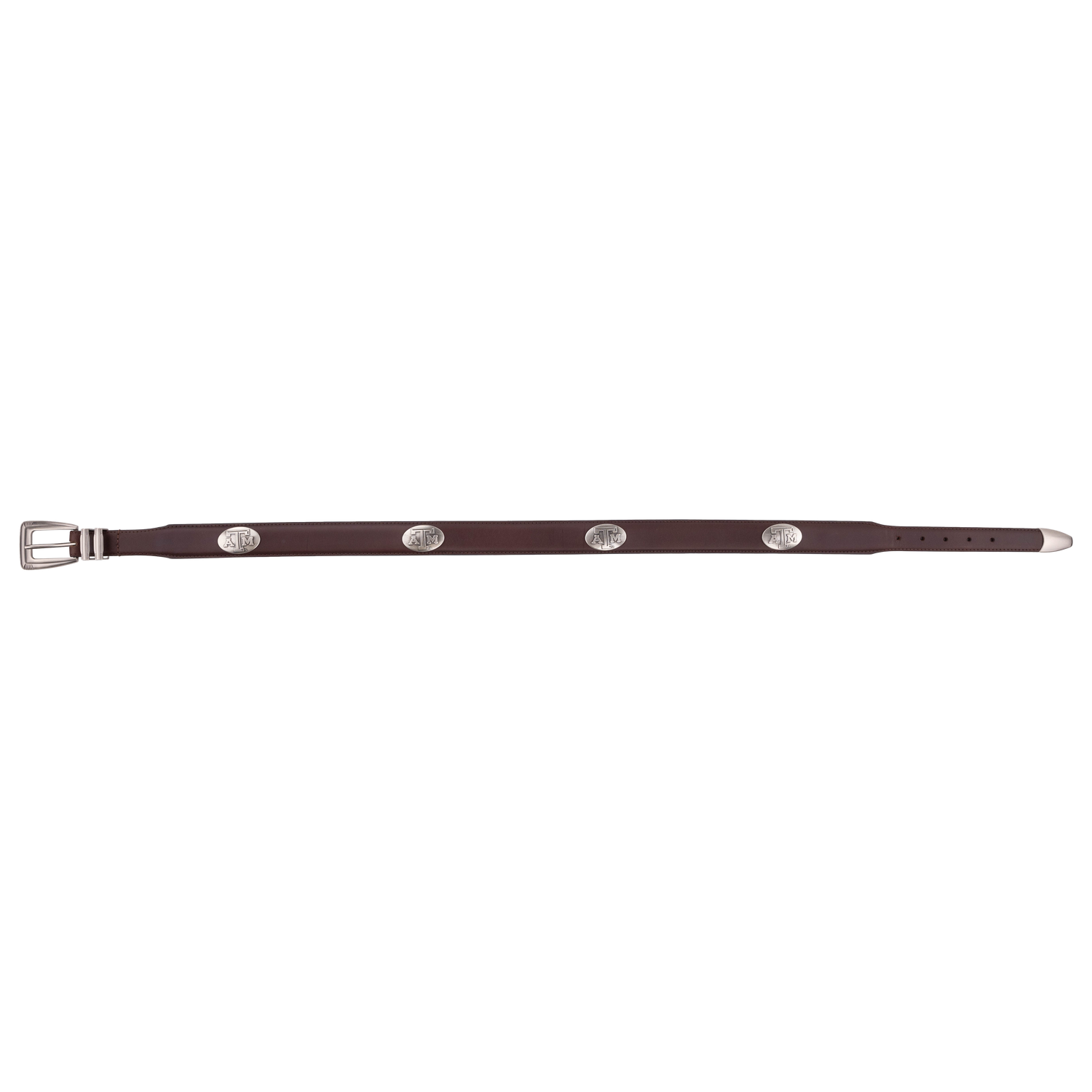 Texas A&M Zepplin Matte Leather Concho Belt