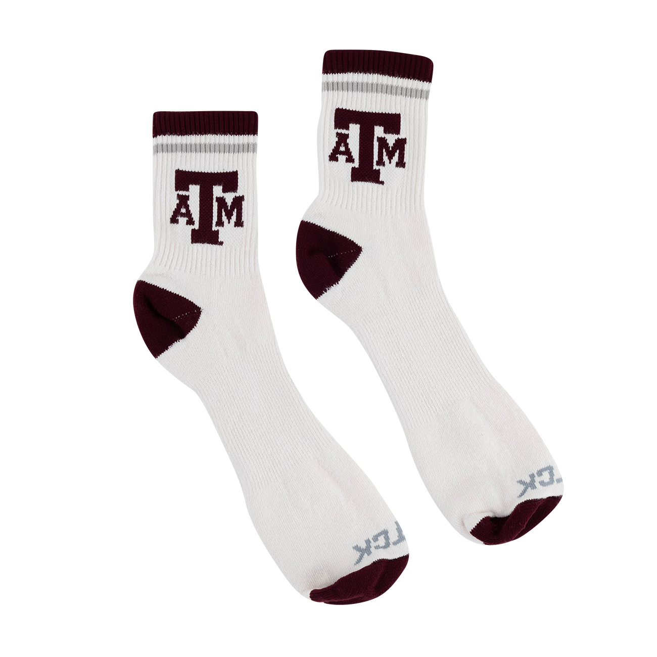 Texas A&M Twin City Knitting Vintage Quarter Socks - White