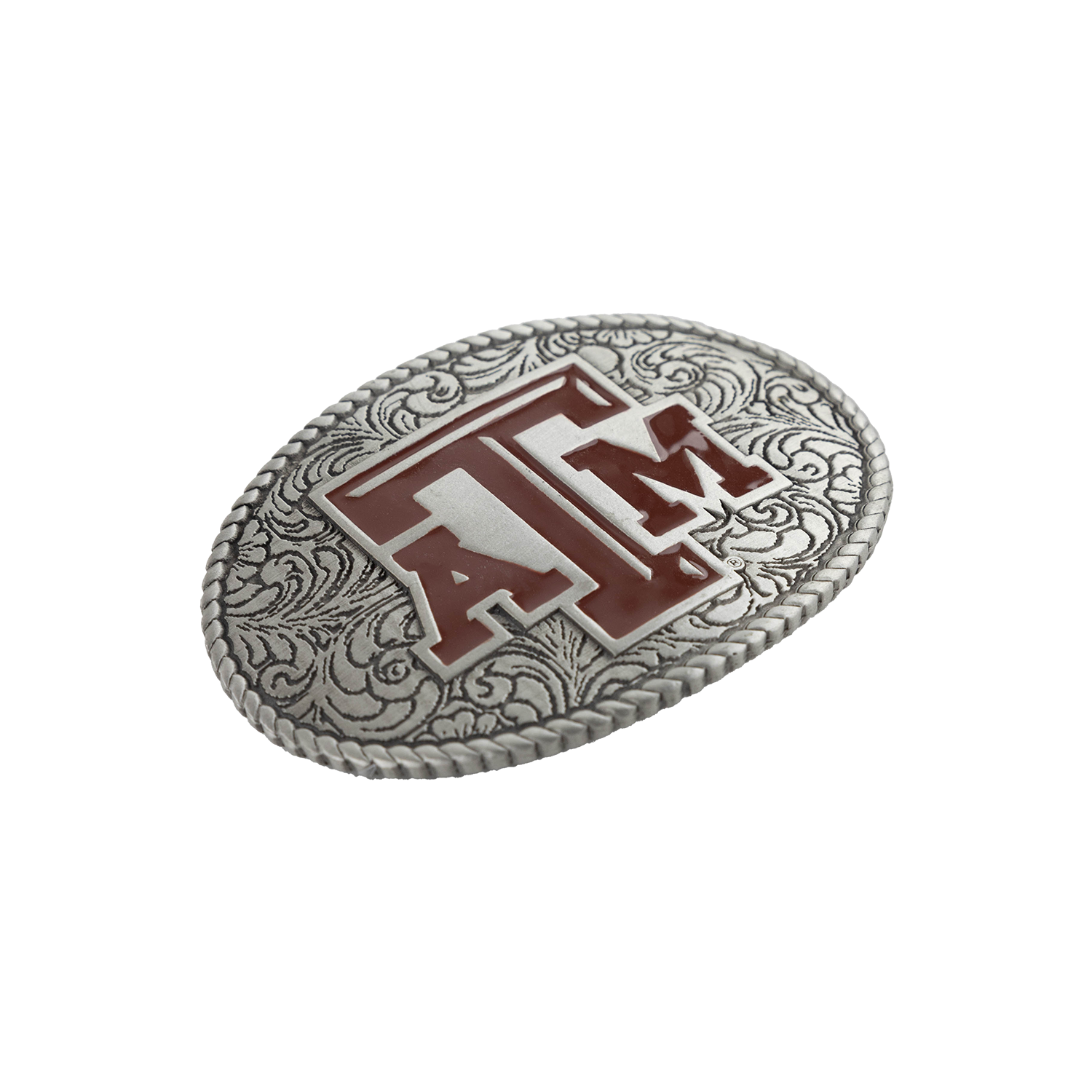 Texas A&M Pewter Belt Buckle - Silver