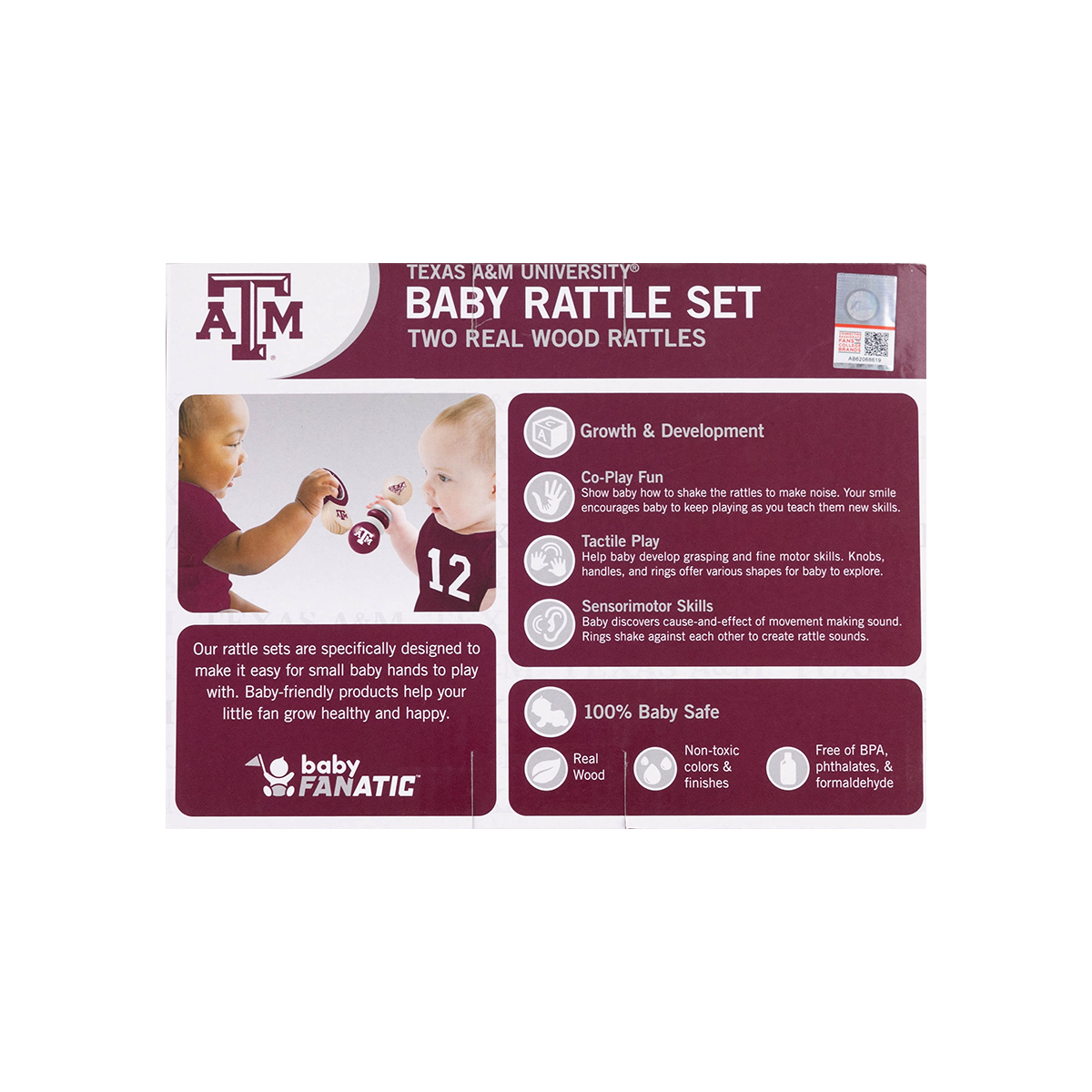 Texas A&M Wooden Rattles Set