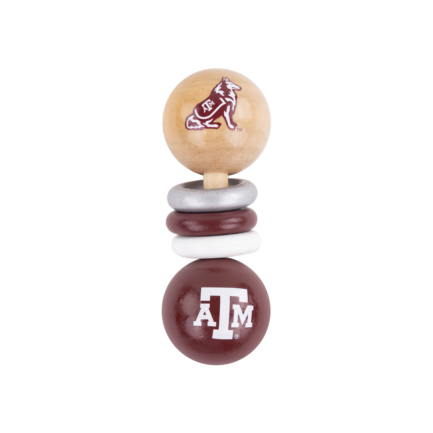 Texas A&M Wooden Rattles Set