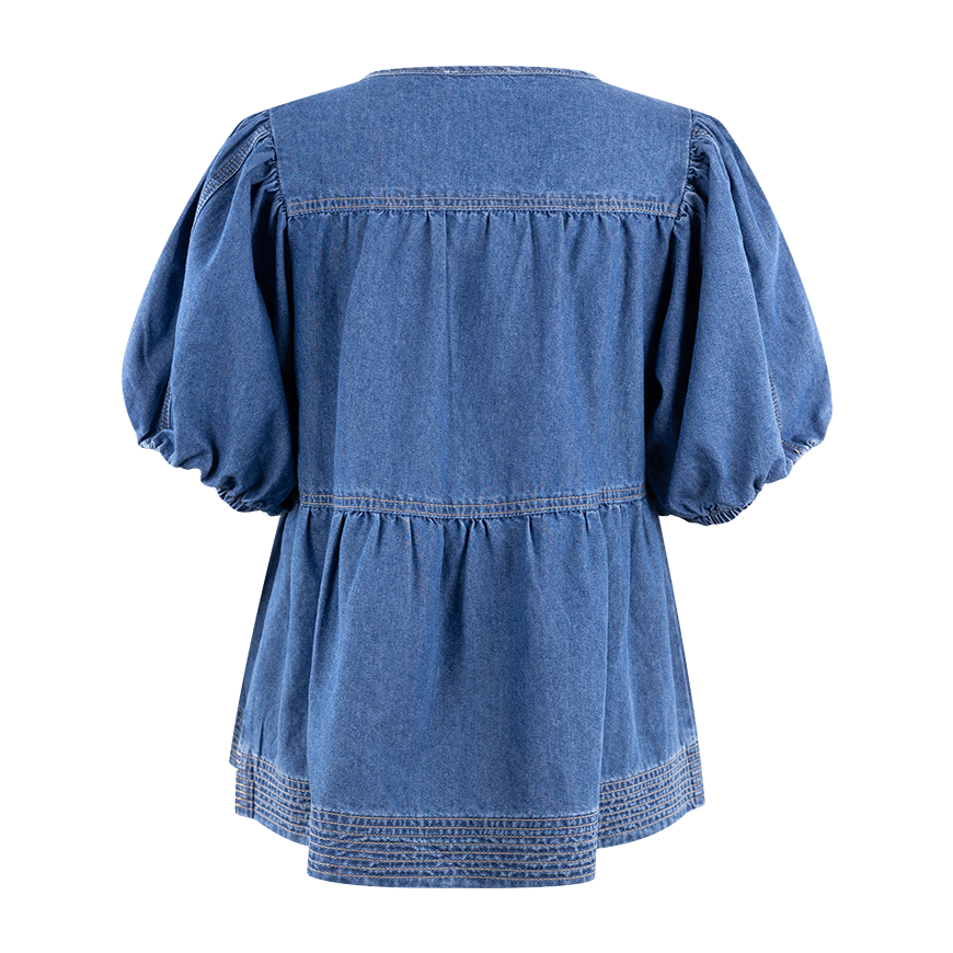 Bow Tie Denim Top