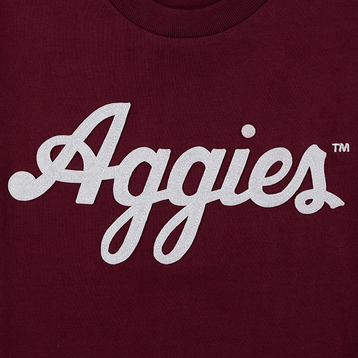 Collegiate Outfitters Felt Script Aggies Youth T-Shirt