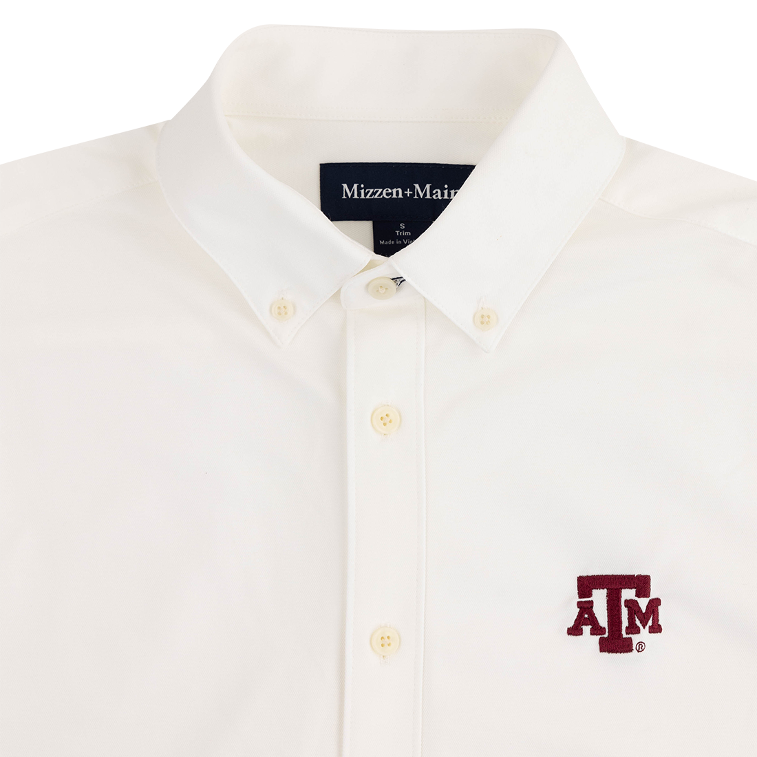 Texas A&M Mizzen and Main White Ellis Oxford Button Down