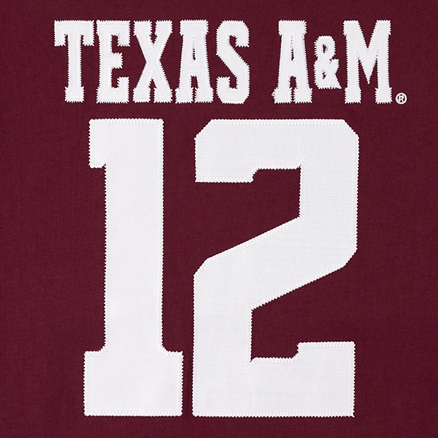 Collegiate Outfitters Texas A&M Fabric Letters Maroon Jersey Tee