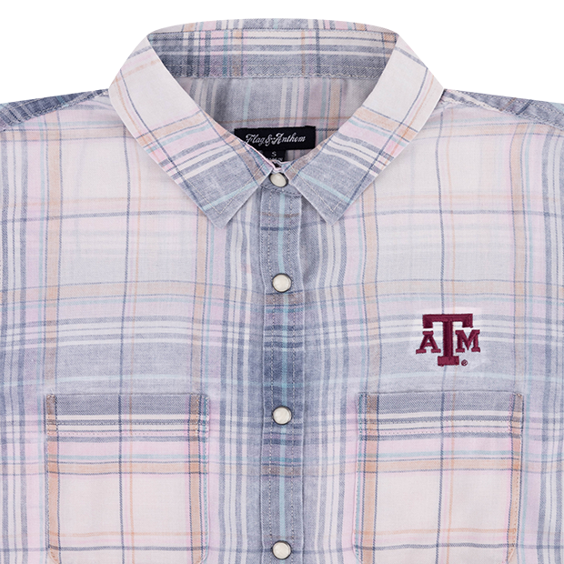 Texas A&M Flag & Anthem Marina Double Pocket Vintage Woven Shirt