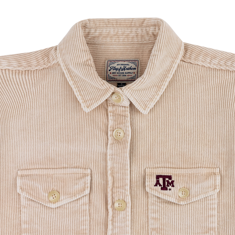 Texas A&M Flag & Anthem Cayce Double Pocket Corduroy Shirt Jacket