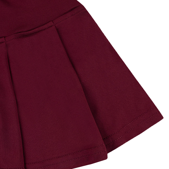 Solid Maroon pleated Skort