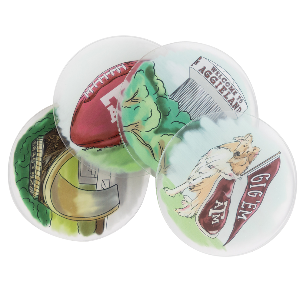Texas A&M Coaster Set/4