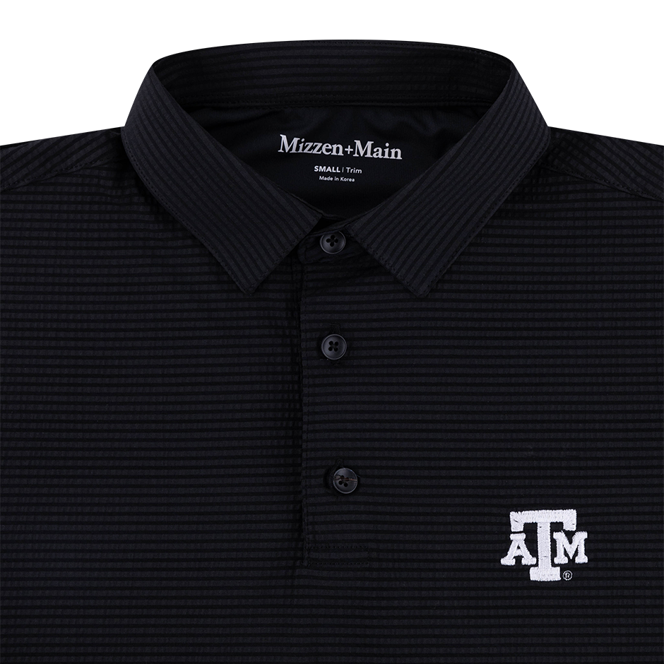 Texas A&M Mizzen+Main Black Copa Polo