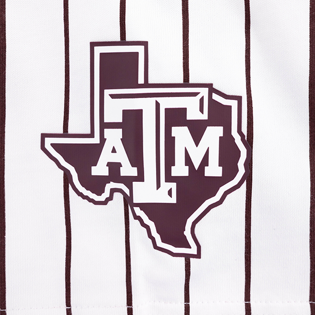 Script Aggies Adidas Pinstripe Cropped Jersey