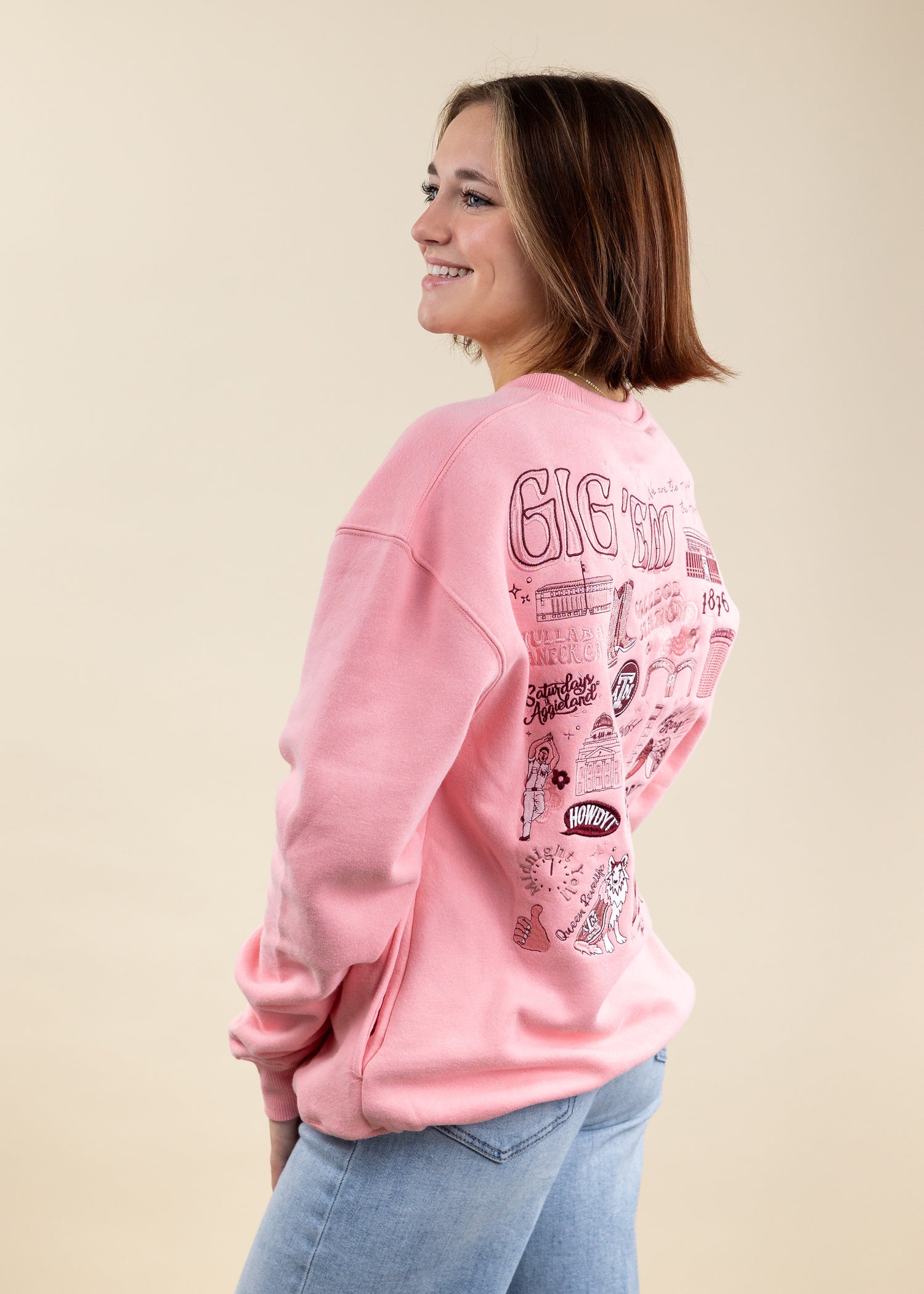 Collegiate Outfitters Gig 'Em Aggies Collage Sweatshirt