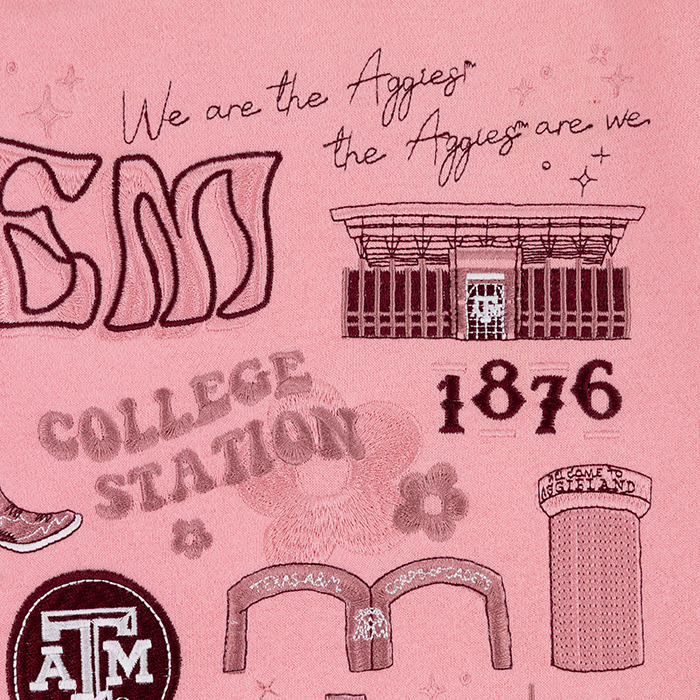 Collegiate Outfitters Gig 'Em Aggies Collage Sweatshirt