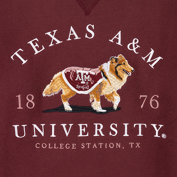Texas A&M Collegiate Outfitters Full Embroidery Reveille Sweatshirt