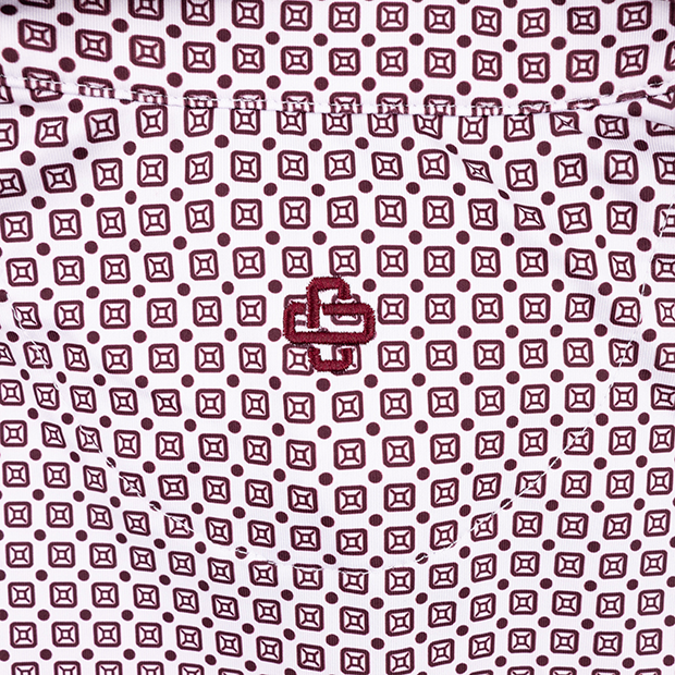 Texas A&M Collegiate Outfitters Geo Block Print Polo