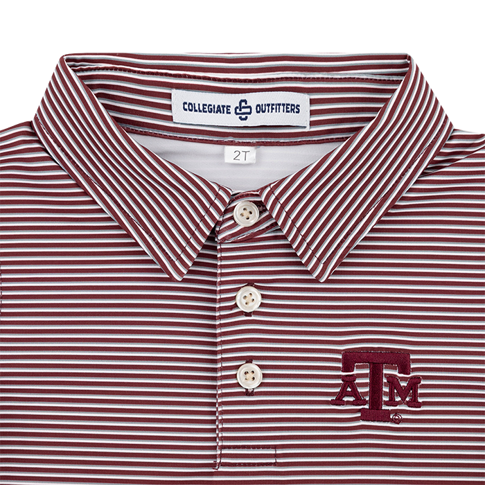 Texas A&M Collegiate Outfitters Toddler Multi Striped Polo