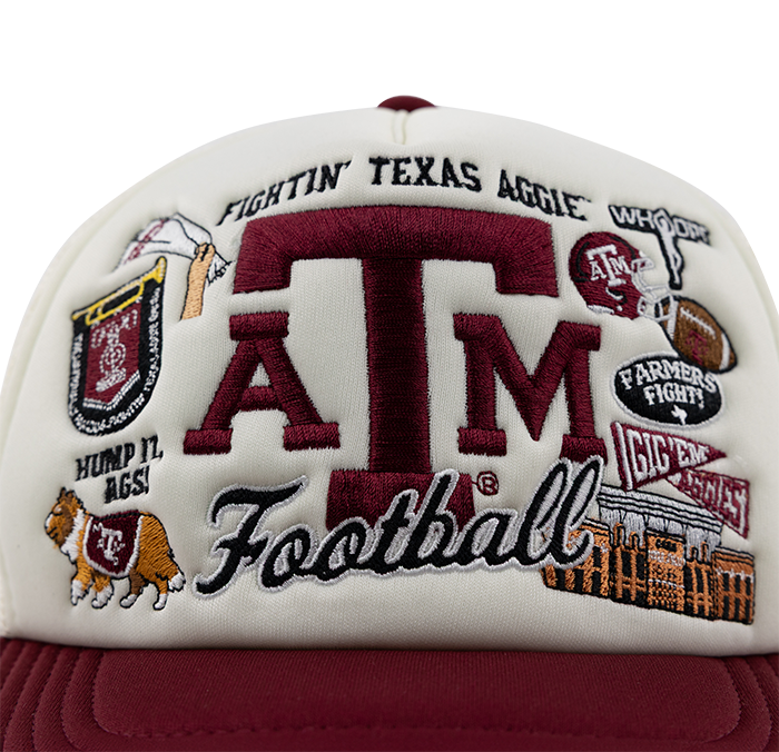 Texas A&M All Over Football Patch Hat