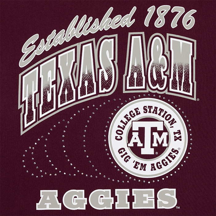 Texas A&M '47 Brand Shimmer Shot Foundation Tee - Maroon