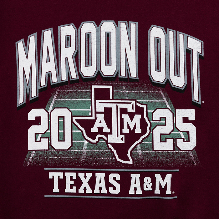 Texas A&M 2025 Maroon Out Printed Crew Neck