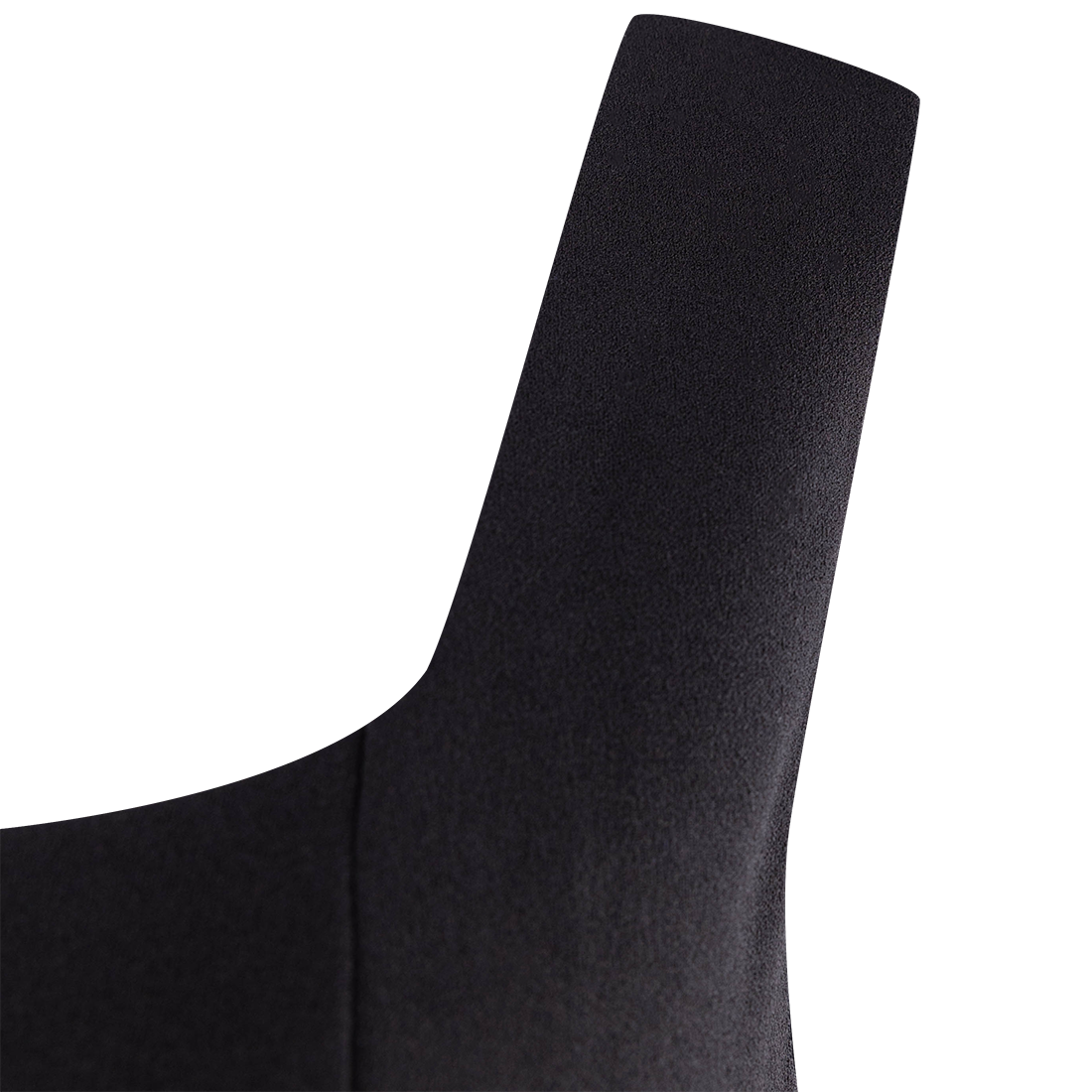 Square Neck Black Knit Dress with White Lining