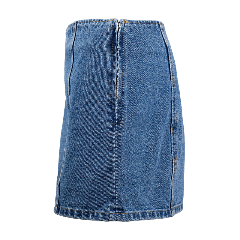 Le Lis Denim Straight Skirt