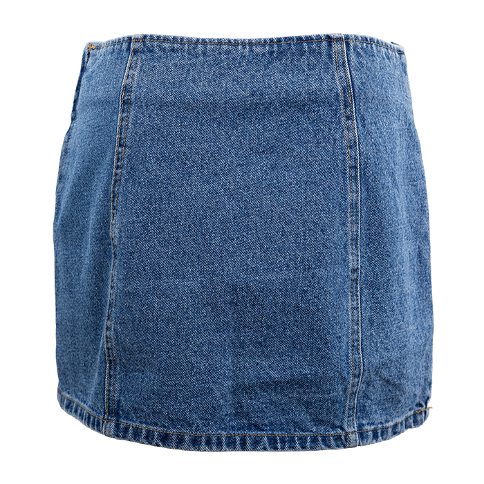 Le Lis Denim Straight Skirt