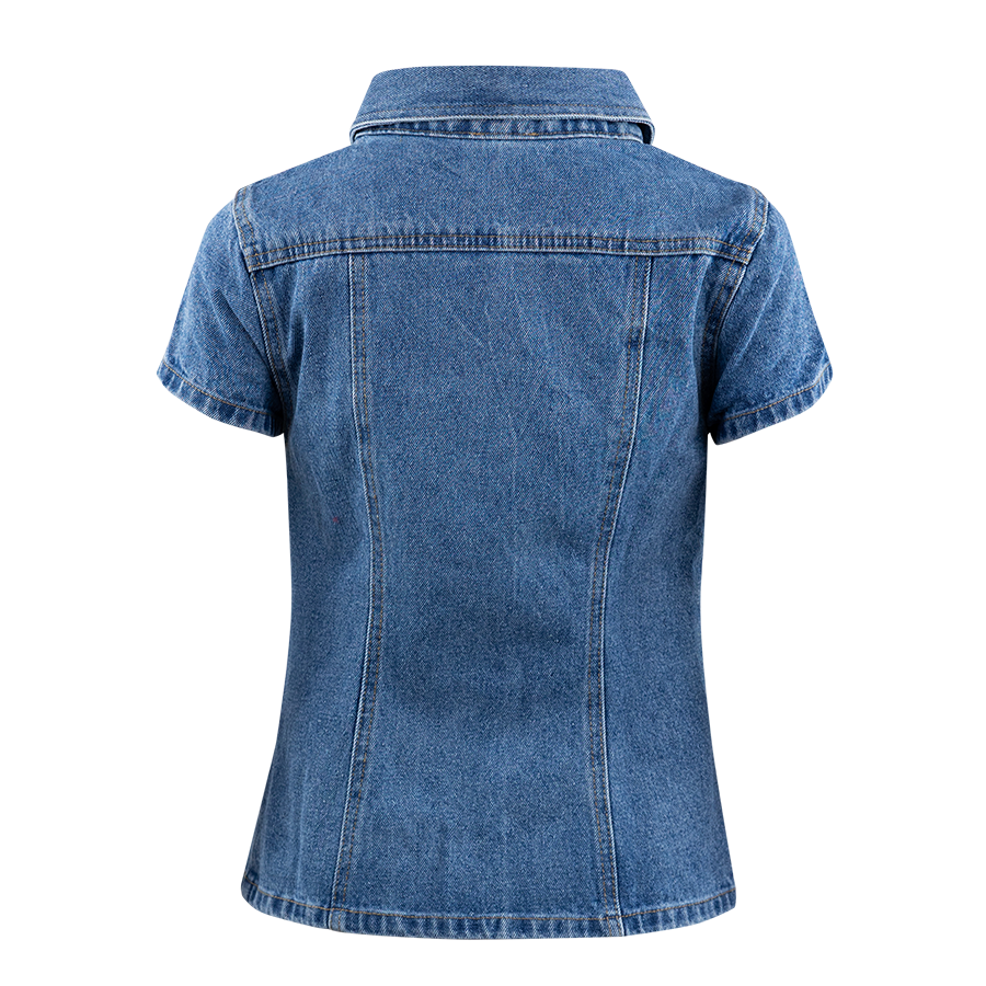 Le Lis Button Down Denim Top