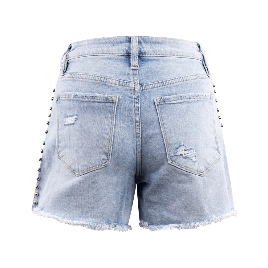 High Rise Studded Shorts