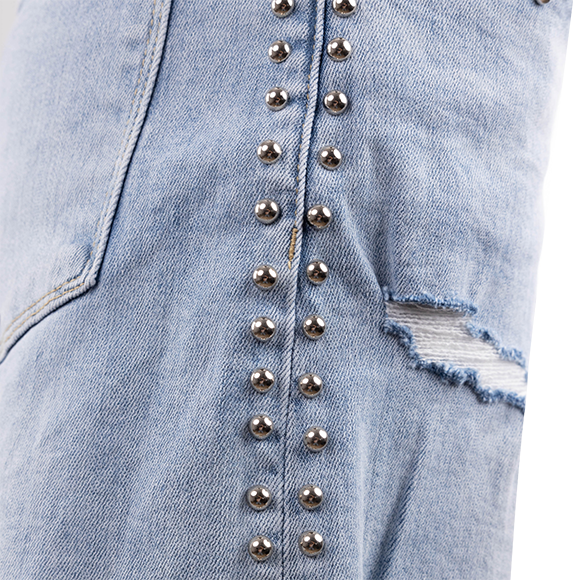 High Rise Studded Shorts