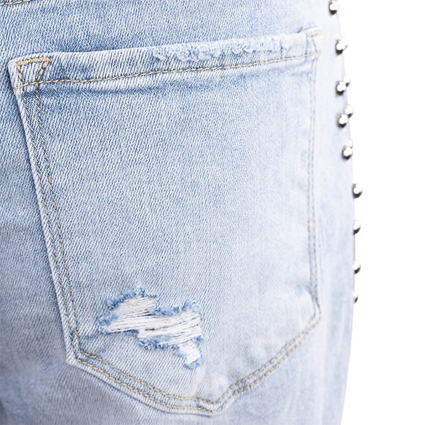 High Rise Studded Shorts