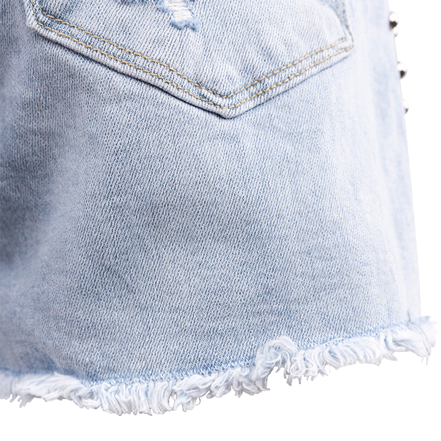 High Rise Studded Shorts