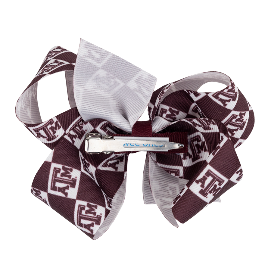 Texas A&M Divine Creations Medium College Checkerboard Bow