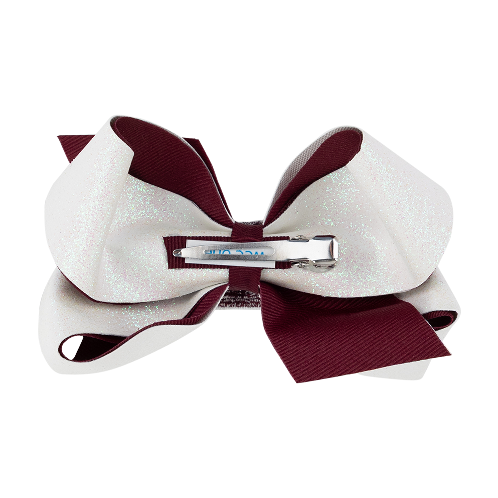 Texas A&M Divine Creations Medium Glitter Bow