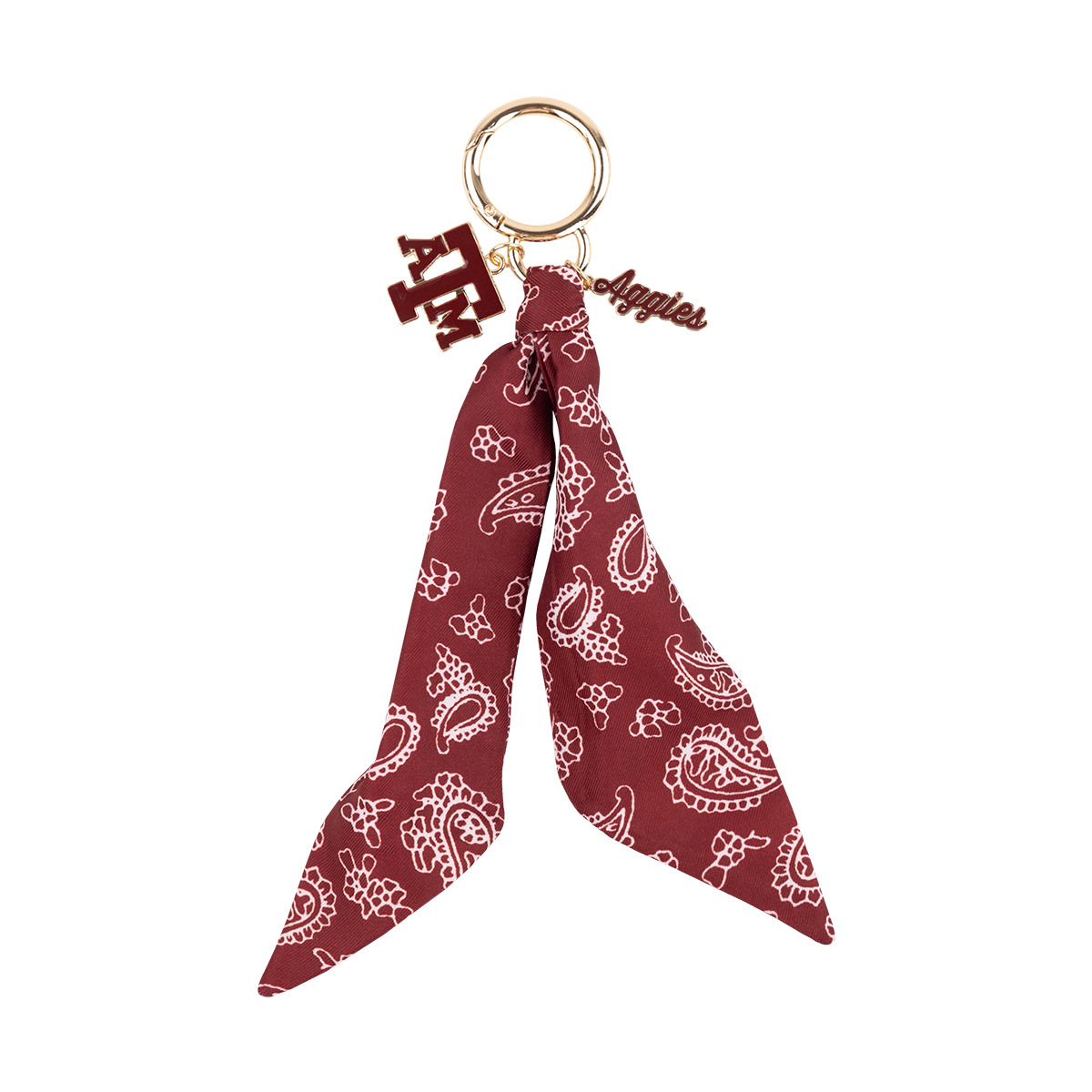Texas A&M Aggies CANVAS Logo Bandana Bag Charm
