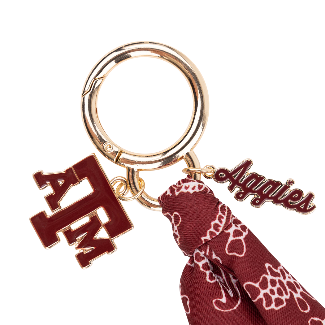 Texas A&M Aggies CANVAS Logo Bandana Bag Charm