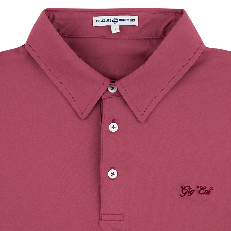 Collegiate Outfitters Gig 'Em Script Polo