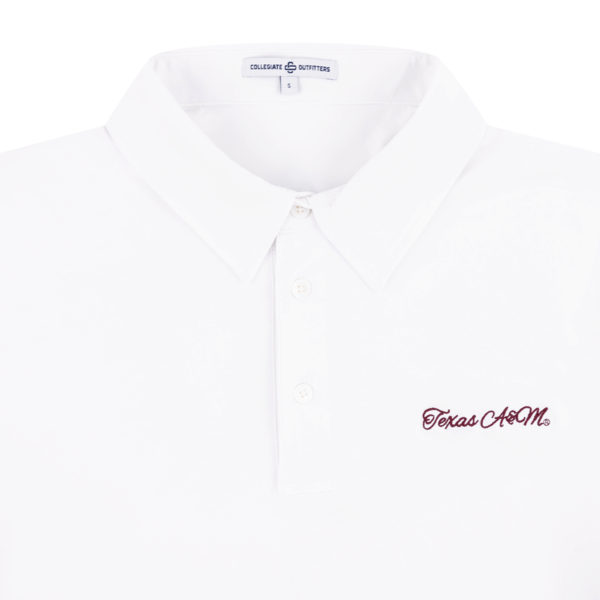Script Texas A&M Collegiate Outfitters White Polo